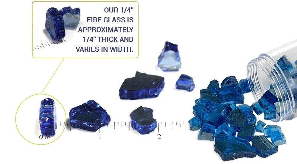 American Fire Glass 1/4-Inch Classic Fire Glass, 10-Pounds, Cobalt Blue 4 American Fire Glass 1/4-Inch Classic Fire Glass, 10-Pounds, Cobalt Blue - Image 4