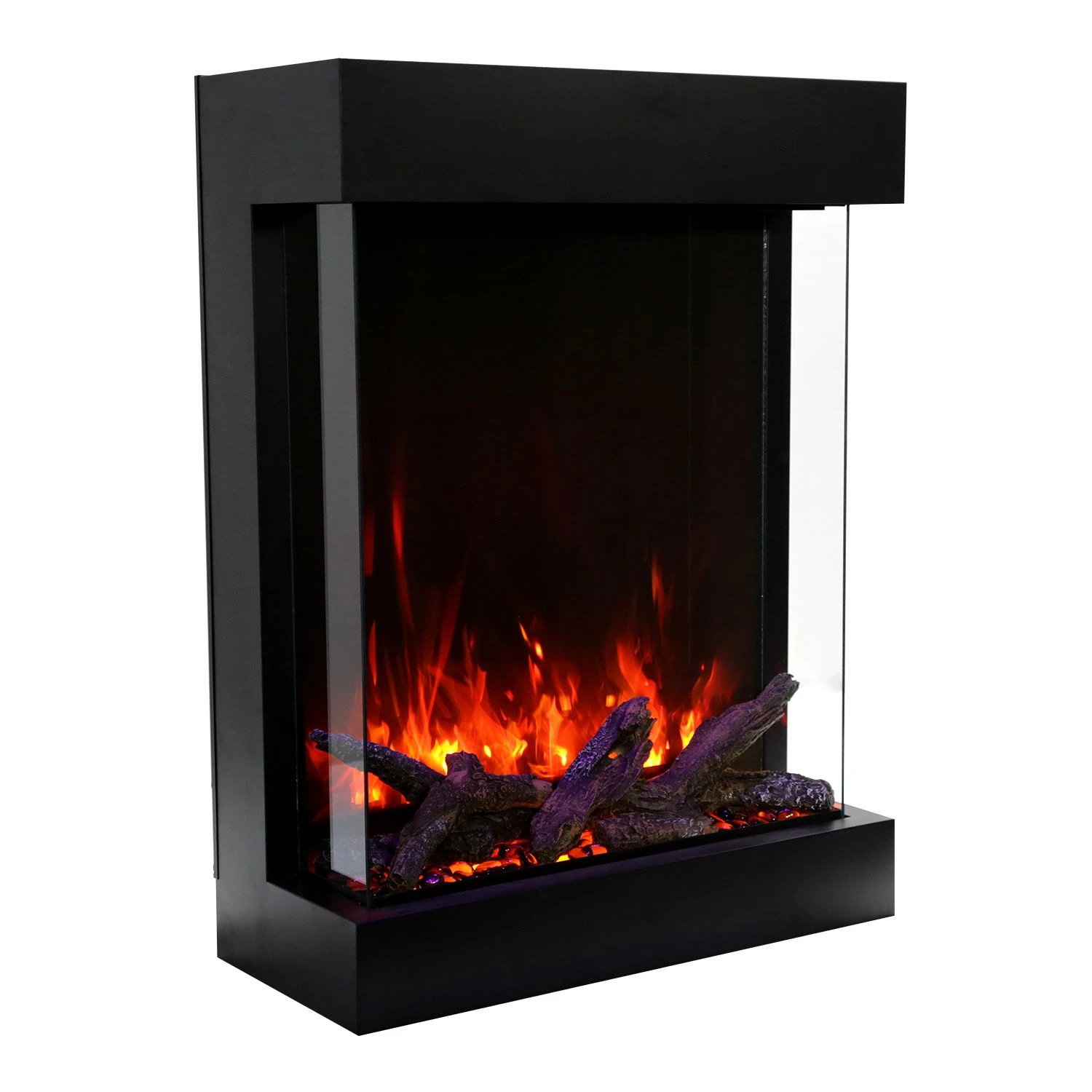 Amantii 2939-TRU-VIEW-XL Tru-View Series 3-Sided 29-Inch Indoor/Outdoor Electric Fireplace With Logs 9 Amantii 2939-TRU-VIEW-XL Tru-View Series 3-Sided 29-Inch Indoor/Outdoor Electric Fireplace With Logs - Image 9