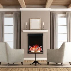 Amantii 2939-TRU-VIEW-XL Tru-View Series 3-Sided 29-Inch Indoor/Outdoor Electric Fireplace With Logs