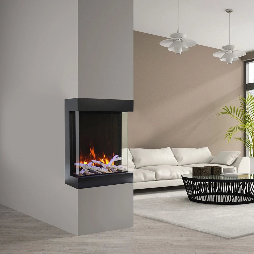 Amantii 2939-TRU-VIEW-XL Tru-View Series 3-Sided 29-Inch Indoor/Outdoor Electric Fireplace With Logs 2 Amantii 2939-TRU-VIEW-XL Tru-View Series 3-Sided 29-Inch Indoor/Outdoor Electric Fireplace With Logs - Image 2