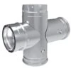 DuraVent PVP-DBT1 PelletVent Pro Galvalume Steel Double Tee With Clean-Out Tee Cap