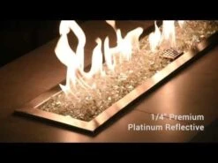 American Fire Glass 1/4-Inch Premium Fire Glass, 10-Pounds, Platinum Reflective -Natural Gas Fire Place Store 5Ot1AJqWXxY 32