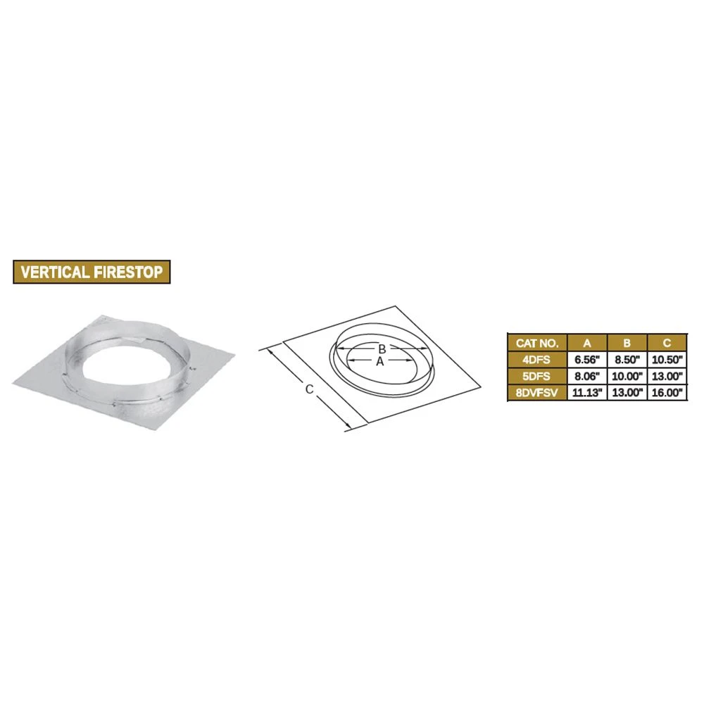 Superior 8DVLVF Rigid Vertical Firestop For 8DVL Direct Vent Lock System 2 Superior 8DVLVF Rigid Vertical Firestop For 8DVL Direct Vent Lock System - Image 2