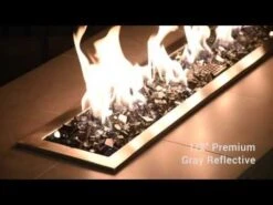 American Fire Glass 1/2-Inch Premium Fire Glass, 10-Pounds, Grey Reflective -Natural Gas Fire Place Store DGHXtirsWtA 32