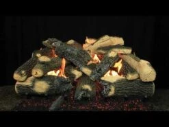 Hargrove Kodiak Char Triple Stack Vented Gas Log Set With Burner Kit (HGKCS-TSB) -Natural Gas Fire Place Store KFxp7poQE U 32