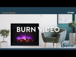 Superior MPE-3x-N Built-In Electric Fireplace With Charred Split Oak Logs And Glowing Ember Bed -Natural Gas Fire Place Store MYufWm LcSU 2