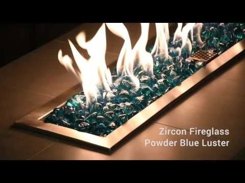 American Fire Glass 1-Inch Zircon Fire Glass, 10-Pounds, Powder Blue Luster 5 American Fire Glass 1-Inch Zircon Fire Glass, 10-Pounds, Powder Blue Luster - Image 5