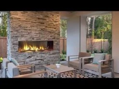 Outdoor Lifestyles Lanai 60-Inch Linear Outdoor Gas Fireplace With IntelliFire Ignition -Natural Gas Fire Place Store Q1 3au O A 41