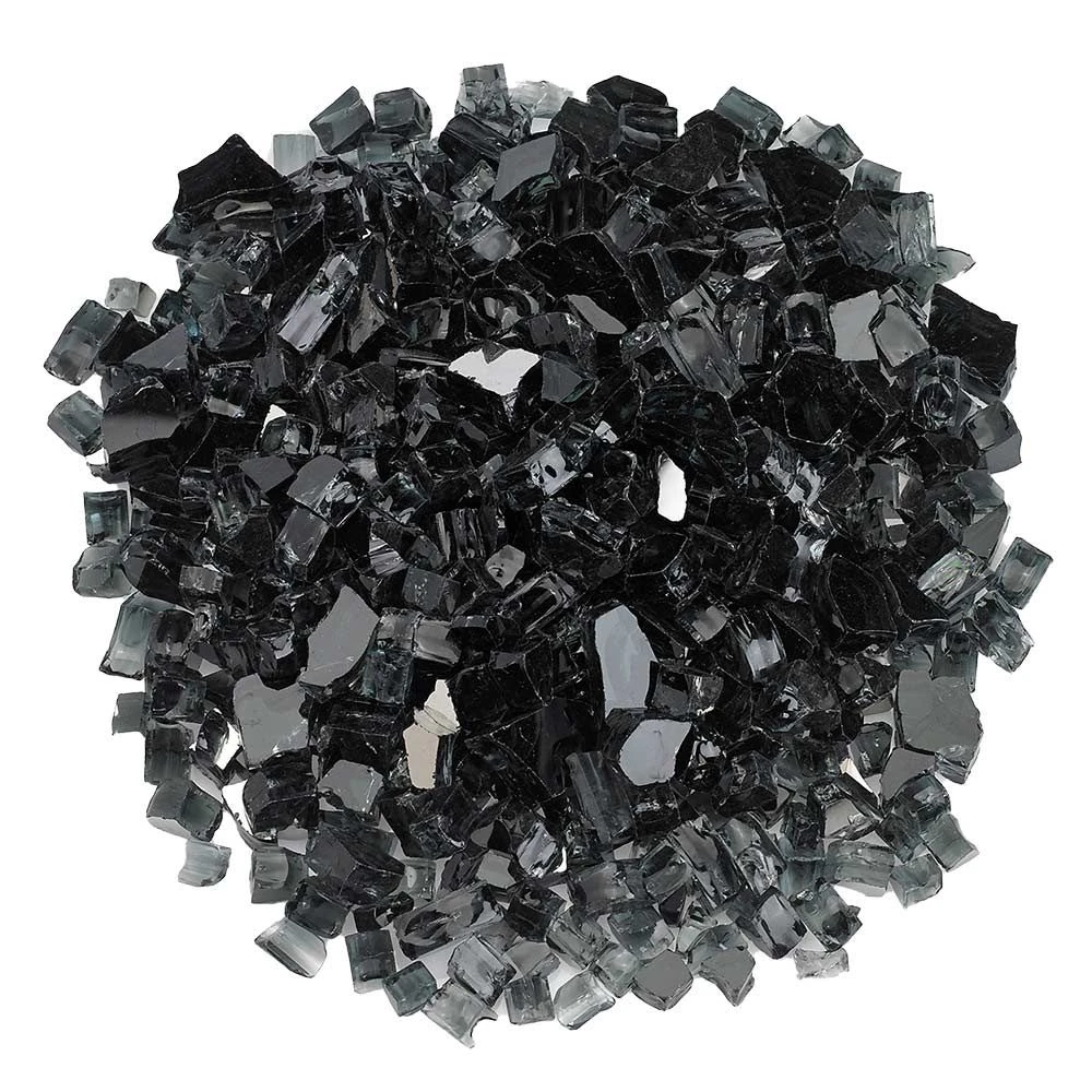 American Fire Glass 1/2-Inch Premium Fire Glass, 10-Pounds, Black Reflective 1 American Fire Glass 1/2-Inch Premium Fire Glass, 10-Pounds, Black Reflective