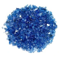 American Fire Glass 1/4-Inch Premium Fire Glass, 10-Pounds, Cobalt Blue Reflective