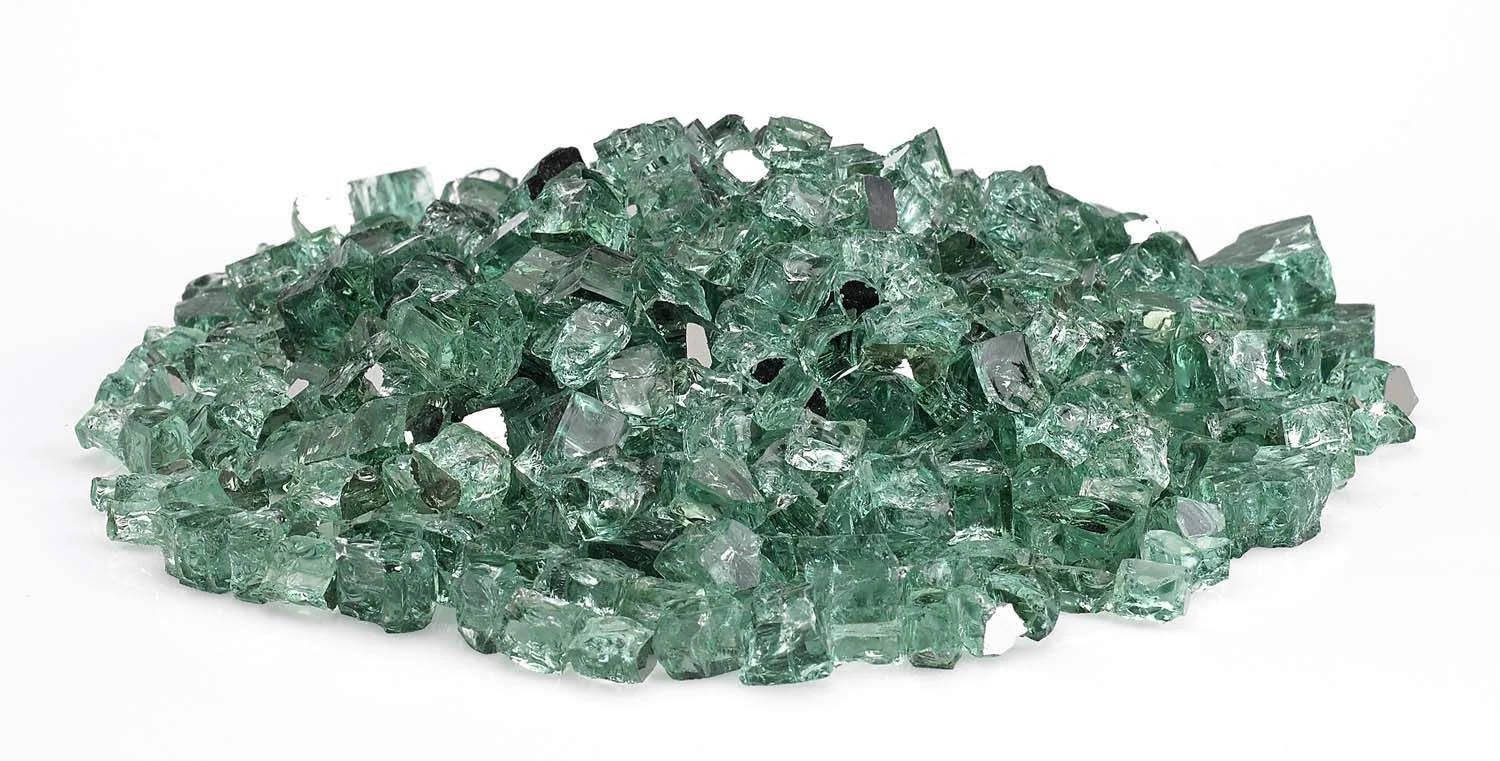American Fire Glass 1/4-Inch Premium Fire Glass, 10-Pounds, Evergreen Reflective 2 American Fire Glass 1/4-Inch Premium Fire Glass, 10-Pounds, Evergreen Reflective - Image 2