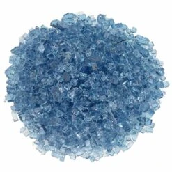 American Fire Glass 1/4-Inch Classic Fire Glass, 10-Pounds, Pacific Blue