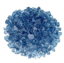 American Fire Glass 1/2-Inch Classic Fire Glass, 10-Pounds, Pacific Blue