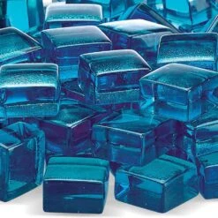 American Fire Glass 1/2-Inch Fireglass 2.0, 10-Pounds, Pacific Blue Luster -Natural Gas Fire Place Store aff pabllst12 2 0 c 08 21