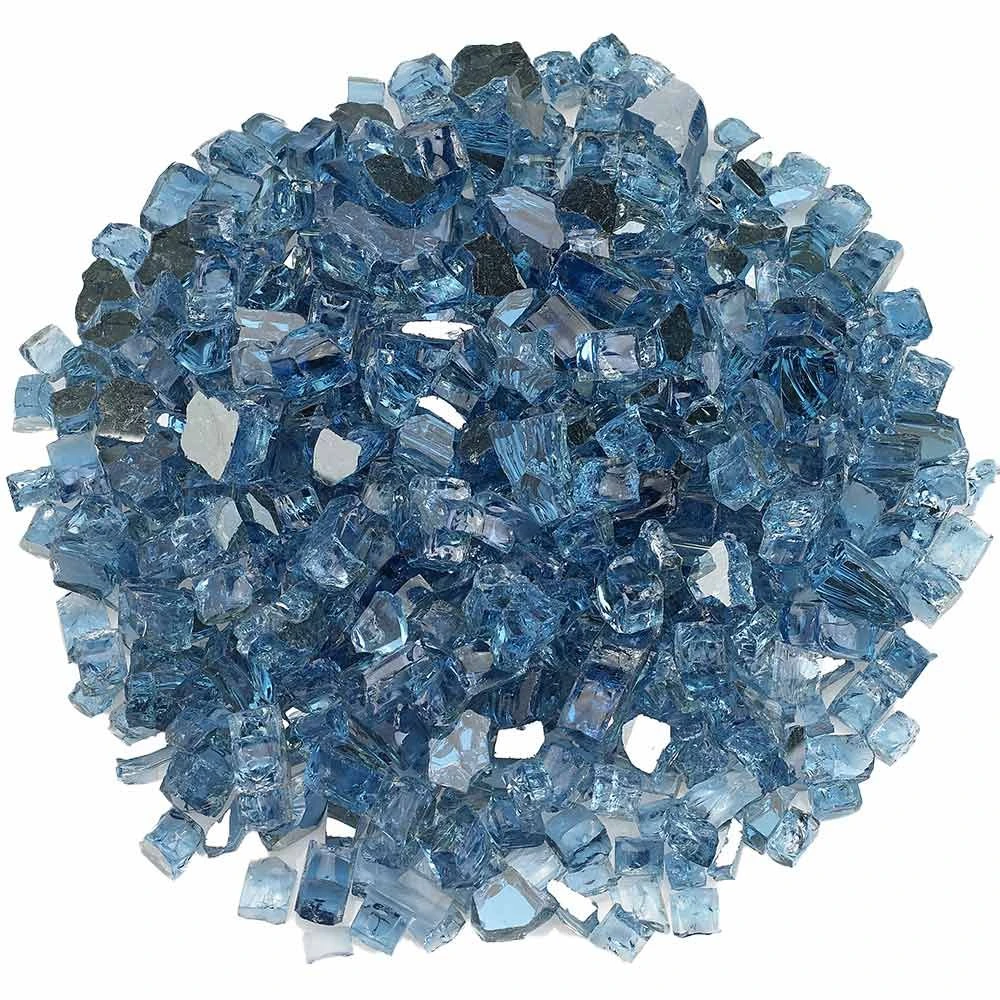 American Fire Glass 1/2-Inch Premium Fire Glass, 10-Pounds, Pacific Blue Reflective 1 American Fire Glass 1/2-Inch Premium Fire Glass, 10-Pounds, Pacific Blue Reflective