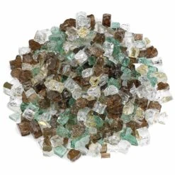 American Fire Glass 1/2-Inch Premium Fire Glass, 10-Pounds, Yosemite Reflective