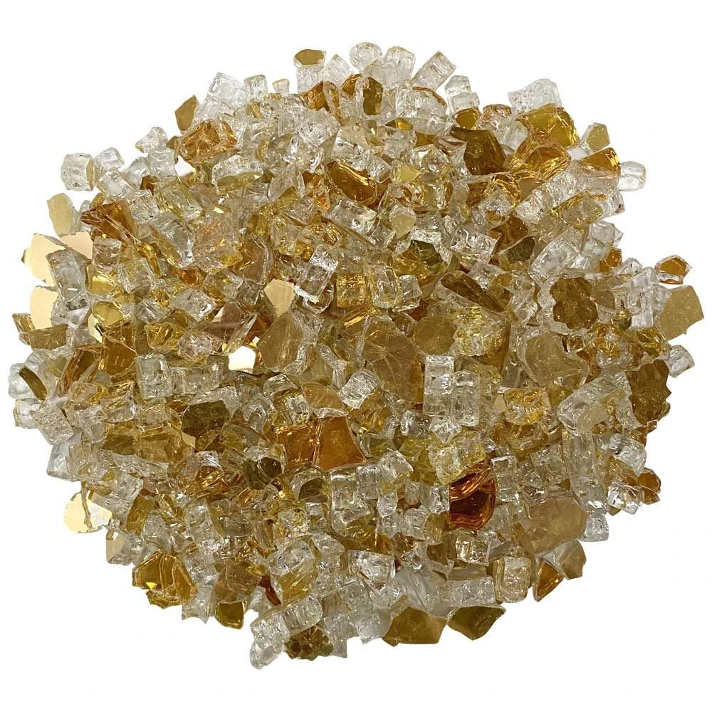 American Fire Glass 1/2-Inch Premium Fire Glass, 10-Pounds, Gold Reflective 1 American Fire Glass 1/2-Inch Premium Fire Glass, 10-Pounds, Gold Reflective