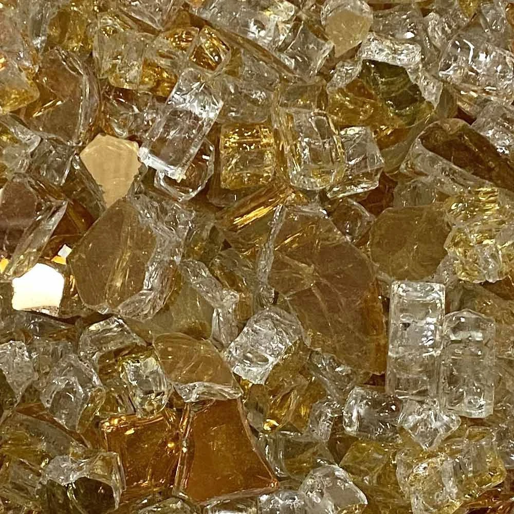 American Fire Glass 1/2-Inch Premium Fire Glass, 10-Pounds, Gold Reflective 3 American Fire Glass 1/2-Inch Premium Fire Glass, 10-Pounds, Gold Reflective - Image 3