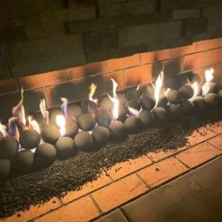 American Fire Glass Lite Stone Balls, 6 Stone Set -Natural Gas Fire Place Store afg fbl cg 6b g 04 23