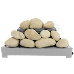 Rasmussen AFS24-SS Alterna Ventless FireStones Stainless Steel 24-Inch Burner Kit