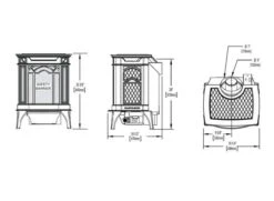 Napoleon GDS20E Arlington Electronic Ignition Direct Vent Cast Iron Stove 13 Napoleon GDS20E Arlington Electronic Ignition Direct Vent Cast Iron Stove -Natural Gas Fire Place Store arlington dimensions