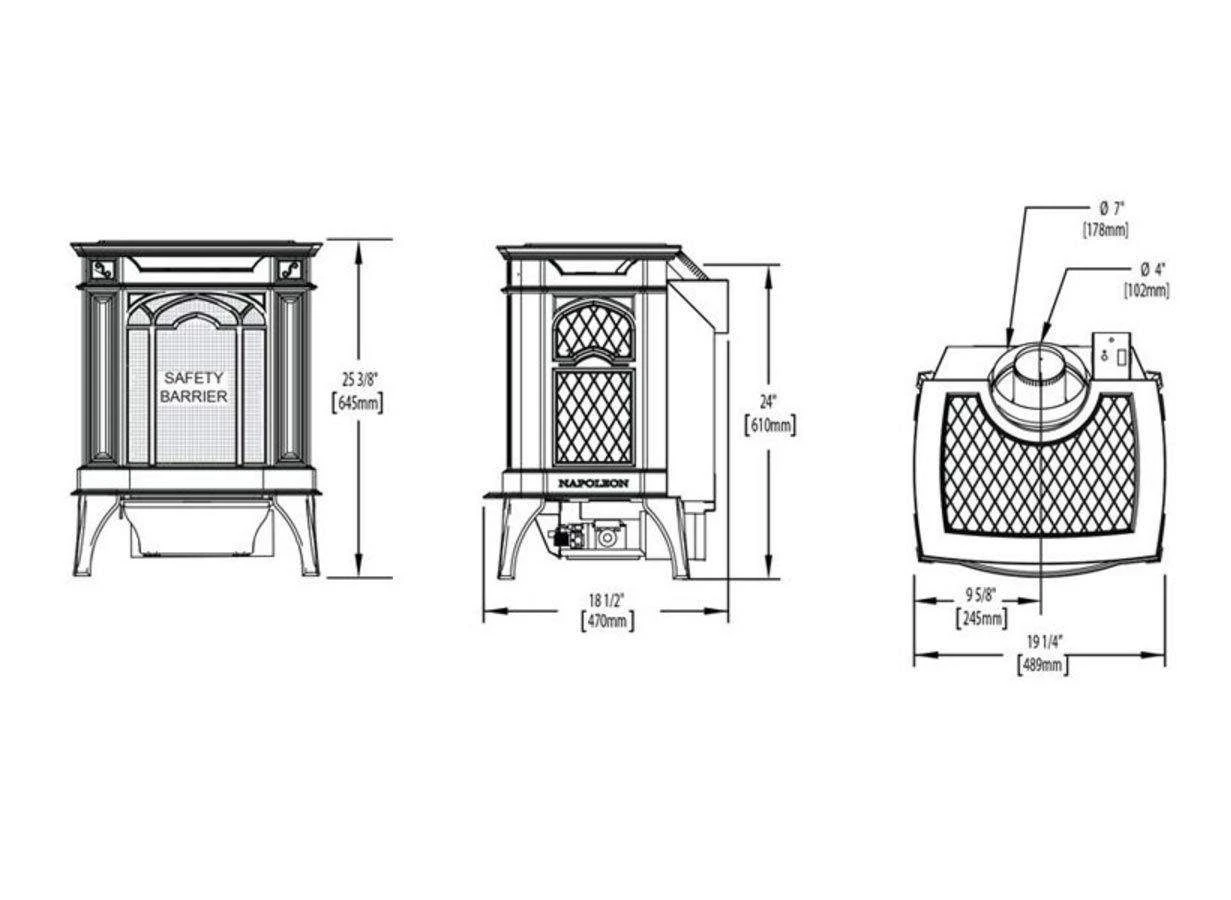 Napoleon GDS20E Arlington Electronic Ignition Direct Vent Cast Iron Stove 7 Napoleon GDS20E Arlington Electronic Ignition Direct Vent Cast Iron Stove - Image 7