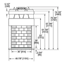 Majestic ASH36 Ashland 36-Inch Radiant Wood Burning Fireplace 7 Majestic ASH36 Ashland 36-Inch Radiant Wood Burning Fireplace -Natural Gas Fire Place Store ash36 specs a 12 20