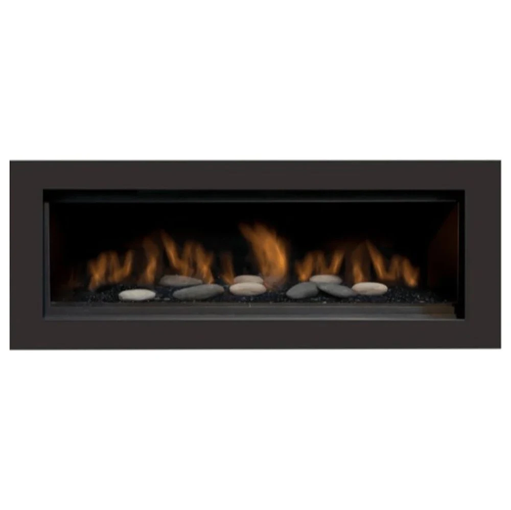 Sierra Flame AUSTIN-65G-DELUXE 65-Inch Austin Direct Vent Built-In Linear Gas Fireplace With Fireglass And Rock Media 1 Sierra Flame AUSTIN-65G-DELUXE 65-Inch Austin Direct Vent Built-In Linear Gas Fireplace With Fireglass And Rock Media