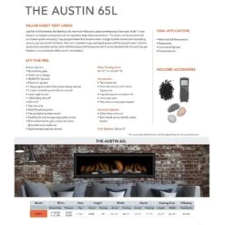 Sierra Flame AUSTIN-65G-DELUXE 65-Inch Austin Direct Vent Built-In Linear Gas Fireplace With Fireglass And Rock Media 13 Sierra Flame AUSTIN-65G-DELUXE 65-Inch Austin Direct Vent Built-In Linear Gas Fireplace With Fireglass And Rock Media -Natural Gas Fire Place Store austin 65g config f 11 22
