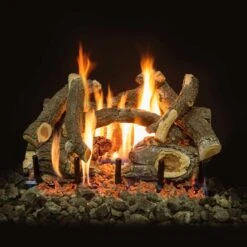 Grand Canyon Arizona Weathered Oak Charred Vented Gas Log Set With Stainless Steel Burner