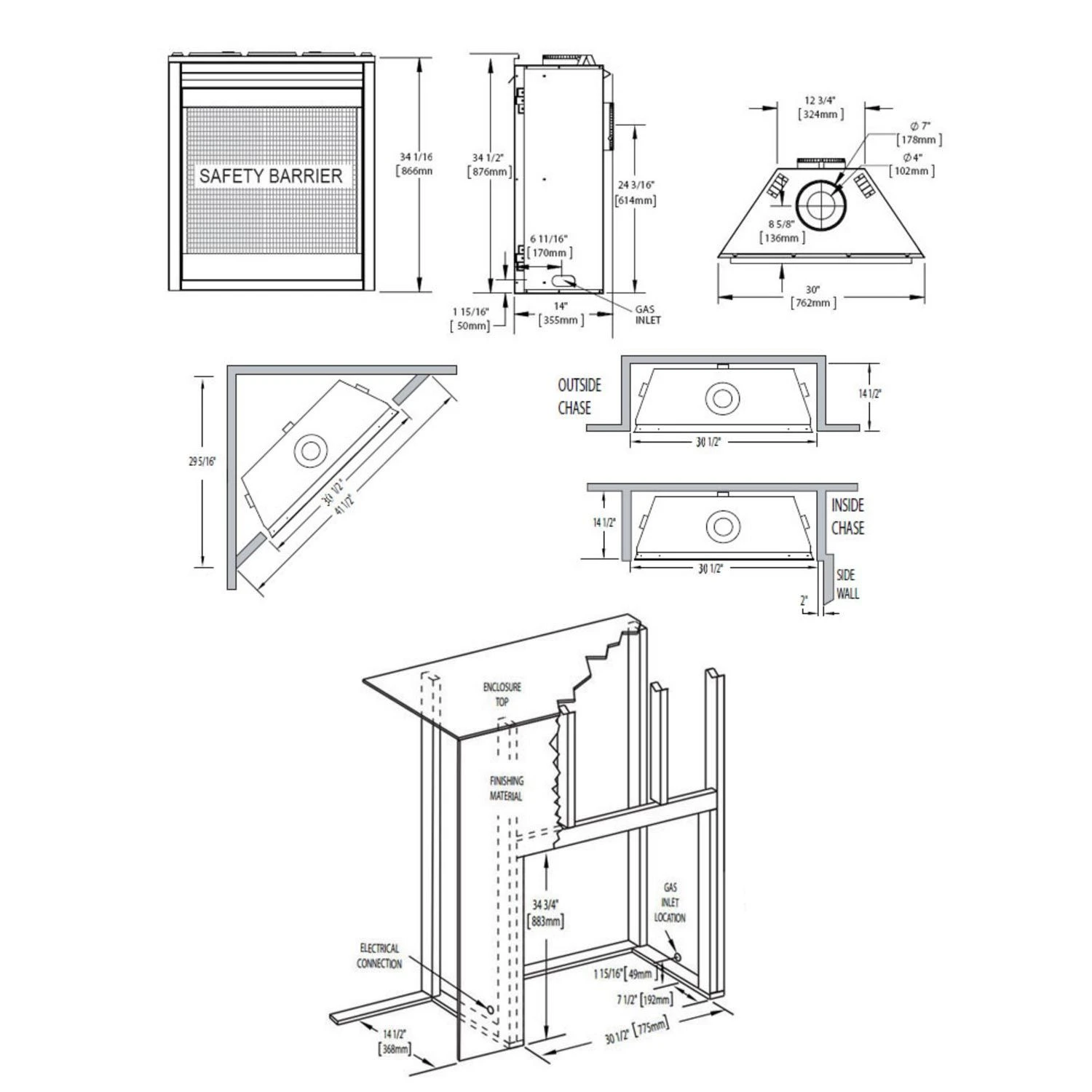 Napoleon B30NTRE-1 Ascent Series Electronic Ignition Direct Vent Gas Fireplace 6 Napoleon B30NTRE-1 Ascent Series Electronic Ignition Direct Vent Gas Fireplace - Image 6