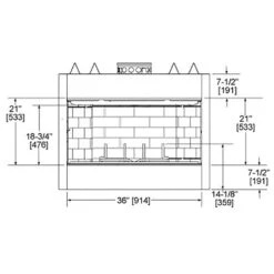 Majestic BE36 Royalton 36-Inch Radiant Wood Burning Fireplace 5 Majestic BE36 Royalton 36-Inch Radiant Wood Burning Fireplace -Natural Gas Fire Place Store be36 specs a 01 20