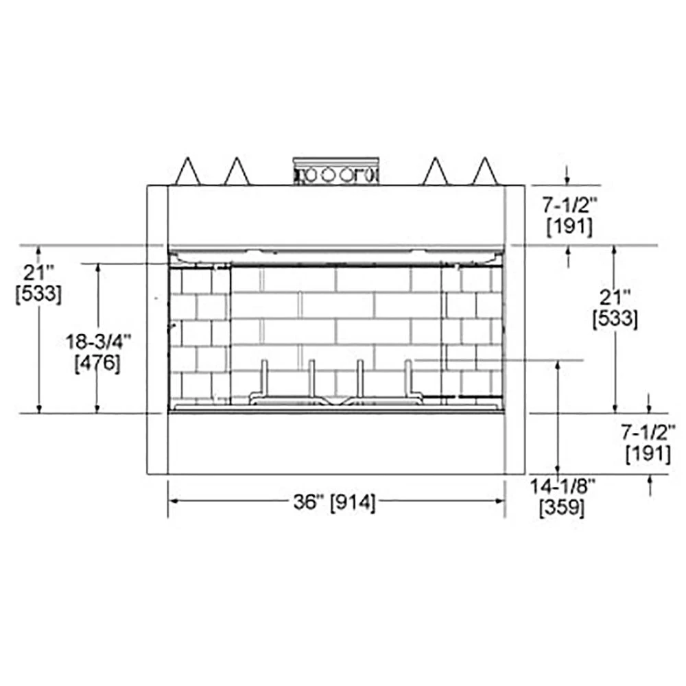 Majestic BE36 Royalton 36-Inch Radiant Wood Burning Fireplace 3 Majestic BE36 Royalton 36-Inch Radiant Wood Burning Fireplace - Image 3