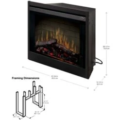 Dimplex BF33DXP Deluxe Built-In Electric Fireplace, 33-Inch -Natural Gas Fire Place Store bf33dxp specs 1