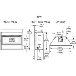 Napoleon BL46NT Ascent Linear Series Millivolt Ignition Direct Vent Gas Fireplace 8 Napoleon BL46NT Ascent Linear Series Millivolt Ignition Direct Vent Gas Fireplace -Natural Gas Fire Place Store bl46 dimensions 01 22 1
