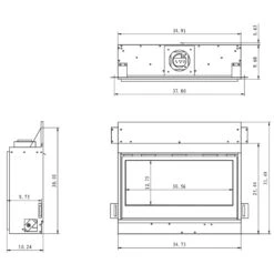 Sierra Flame BOSTON-36-EI 36-Inch Boston Direct Vent Built-In Gas Fireplace With Electronic Ignition, Fireglass And Pebble Media -Natural Gas Fire Place Store boston 36 config d 11 22