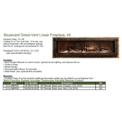 Empire White Mountain Hearth DVLL48 Boulevard Direct Vent Linear Fireplace, 48-Inches -Natural Gas Fire Place Store boulevard direct vent