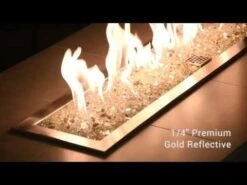 American Fire Glass 1/4-Inch Premium Fire Glass, 10-Pounds, Gold Reflective -Natural Gas Fire Place Store bq1gubcT6CE 32
