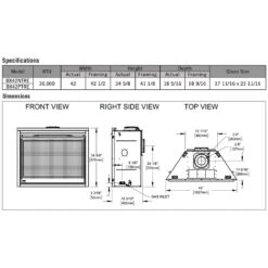 Napoleon BX42TRE Ascent X Series Electronic Ignition Direct Vent Gas Fireplace -Natural Gas Fire Place Store bx42tre config spec a 08 22