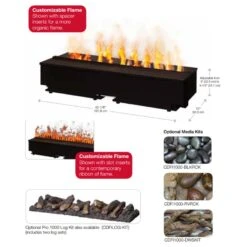 Dimplex CDFI-PRO Opti-Myst Pro Built-In Electric Cassette -Natural Gas Fire Place Store cdfi1000 pro specs