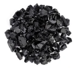 American Fire Glass 3/4-Inch Recycled Fire Glass, 10-Pounds, Onyx