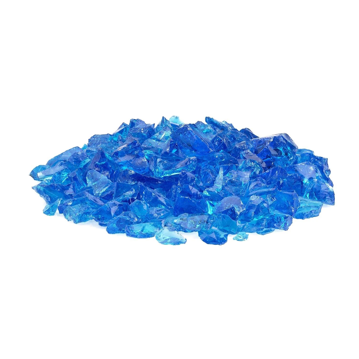 American Fire Glass 3/4-Inch Recycled Fire Glass, 10-Pounds, Turquoise 2 American Fire Glass 3/4-Inch Recycled Fire Glass, 10-Pounds, Turquoise - Image 2