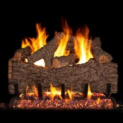 Real Fyre CN Chestnut Oak Vented Gas Log Set, Stainless Steel, ANSI Certified