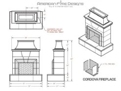 American Fyre Designs Cordova Outdoor Gas Fireplace -Natural Gas Fire Place Store cordova specs