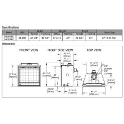Napoleon D42TRE Ascent Deep Electronic Ignition Direct Vent Gas Fireplace With Log Set 17 Napoleon D42TRE Ascent Deep Electronic Ignition Direct Vent Gas Fireplace With Log Set -Natural Gas Fire Place Store d42ntre specs a 01 22