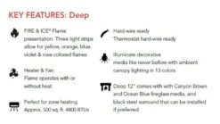 Remii 1027xx-DE Deep Indoor Built-In Electric Fireplace With Black Steel Surround -Natural Gas Fire Place Store de features