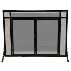Dagan Fireplace Screen With Doors, 44x33-Inches