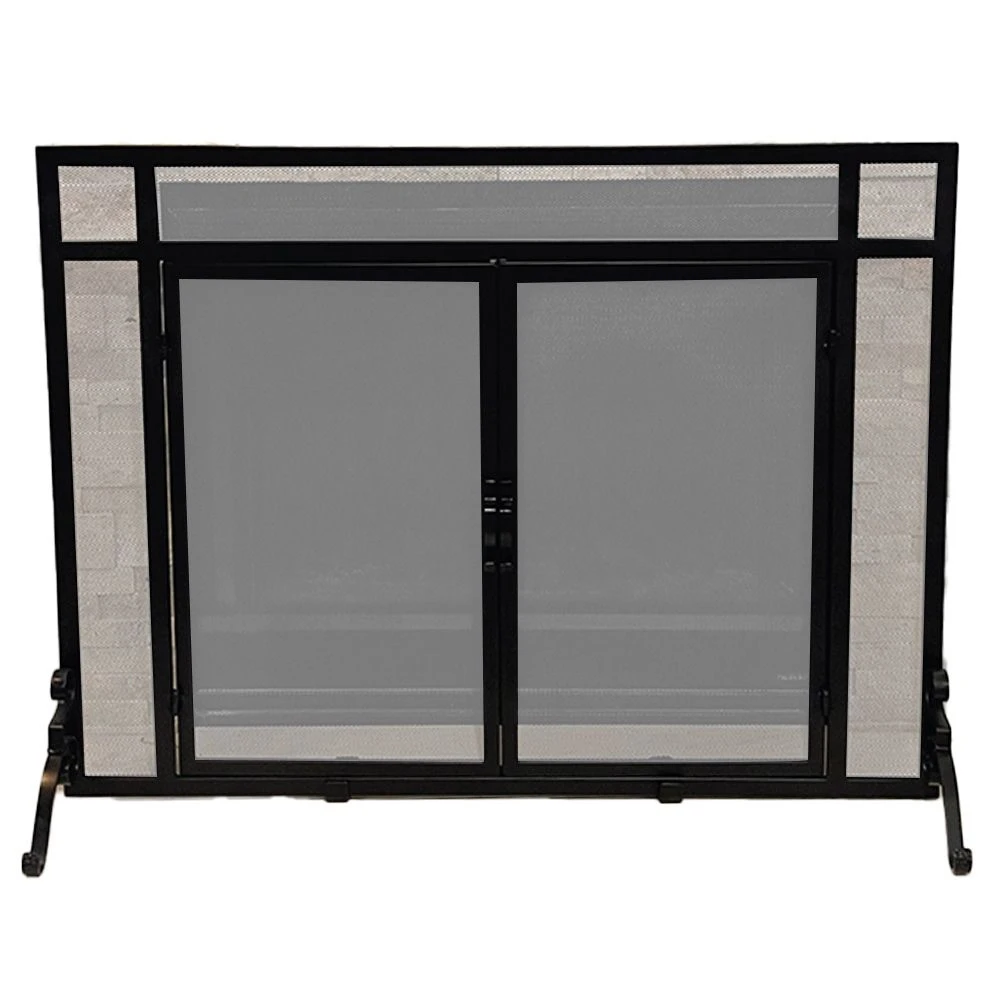 Dagan Fireplace Screen With Doors, 44x33-Inches 1 Dagan Fireplace Screen With Doors, 44x33-Inches