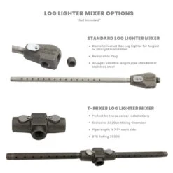 Dante Gas Fireplace Log Lighter Burner Pipe 9 Dante Gas Fireplace Log Lighter Burner Pipe -Natural Gas Fire Place Store dl config e 12 22 7