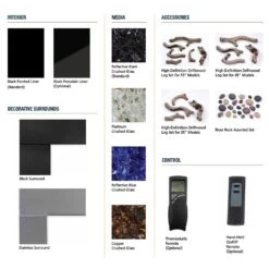 Superior DRL2045 45-Inch Electronic Ignition Direct Vent Gas Fireplace With Crushed Glass Media -Natural Gas Fire Place Store drl2000 access a 08 20